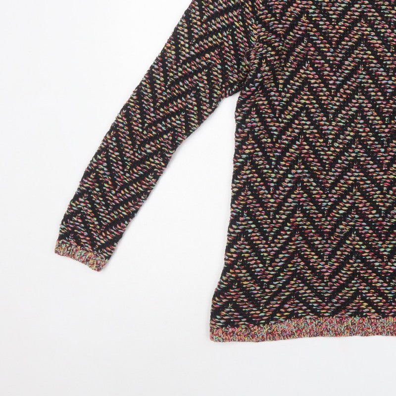 Love Label Women’s Multicoloured Cable-Knit Jumper UK 12 Pullover