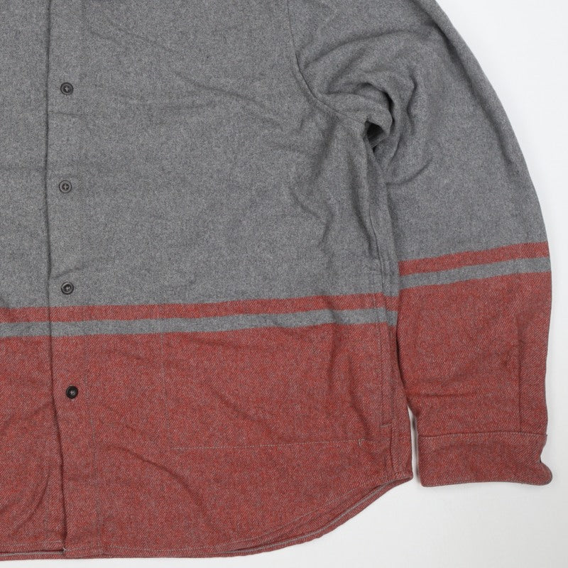 Boden Men Grey Red 2XL Wool Blend Button Basic Jacket Striped