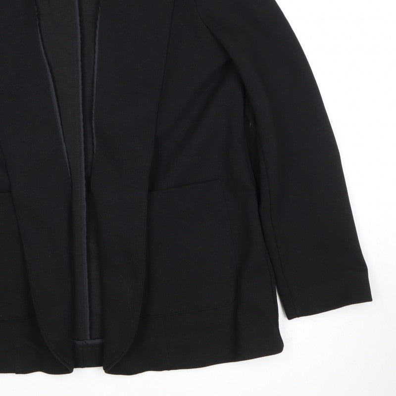 Marks and Spencer Women Black UK 16 Tuxedo Blazer Shawl Lapel