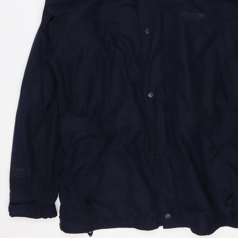 Regatta Men’s Blue M Hooded Rain Jacket Outdoor Isotex
