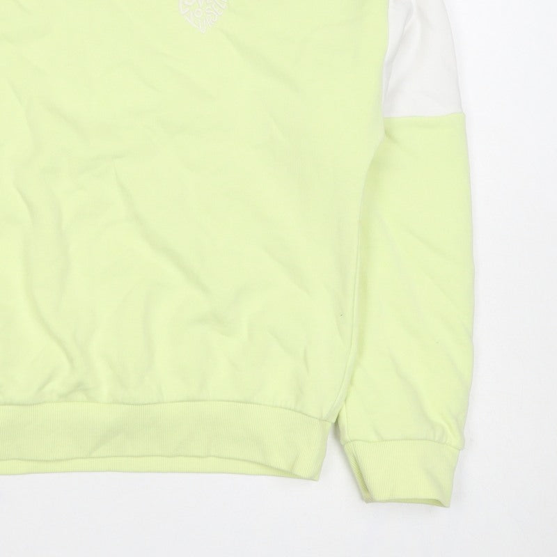 M&S Girls Green White Colourblock Pullover Sweatshirt 13-14 Years