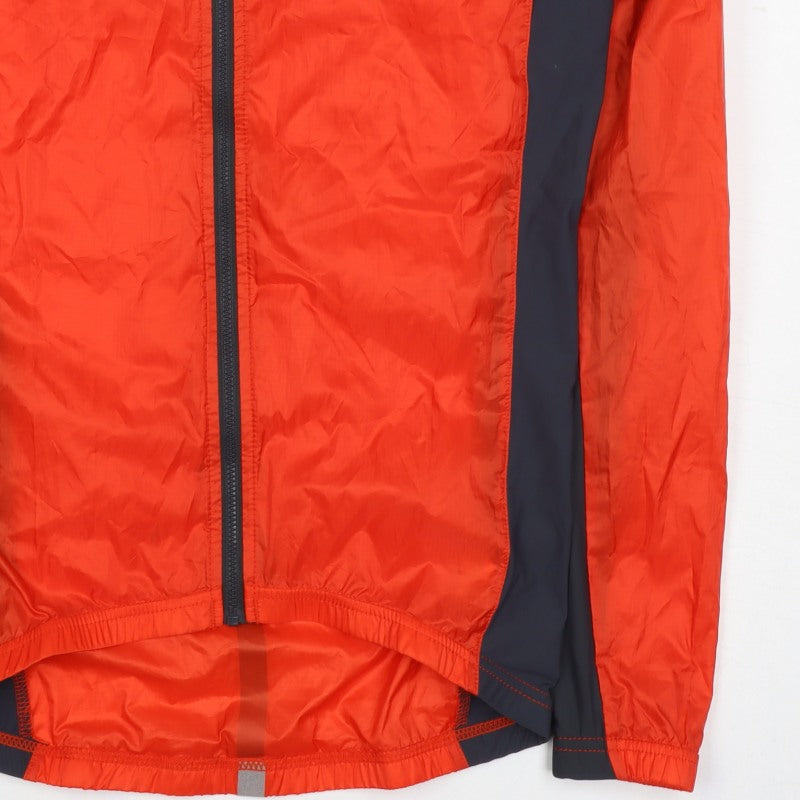 Castelli Men’s Orange S Windbreaker Cycling Lightweight Reflective Jacket