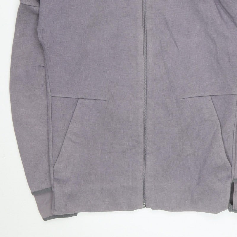 Adidas Men’s Grey S Full Zip Hooded Sports Hoodie Logo