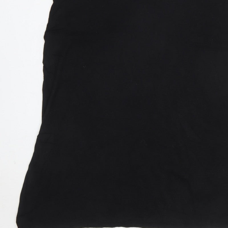 Madeleine Women Black UK 16 Knee Length Sheath Dress Sequin Neckline