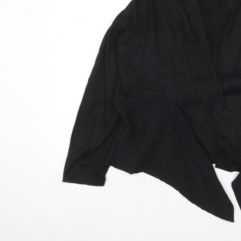 Marks & Spencer Per Una Women Black Size 16 Open Wrap Cardigan