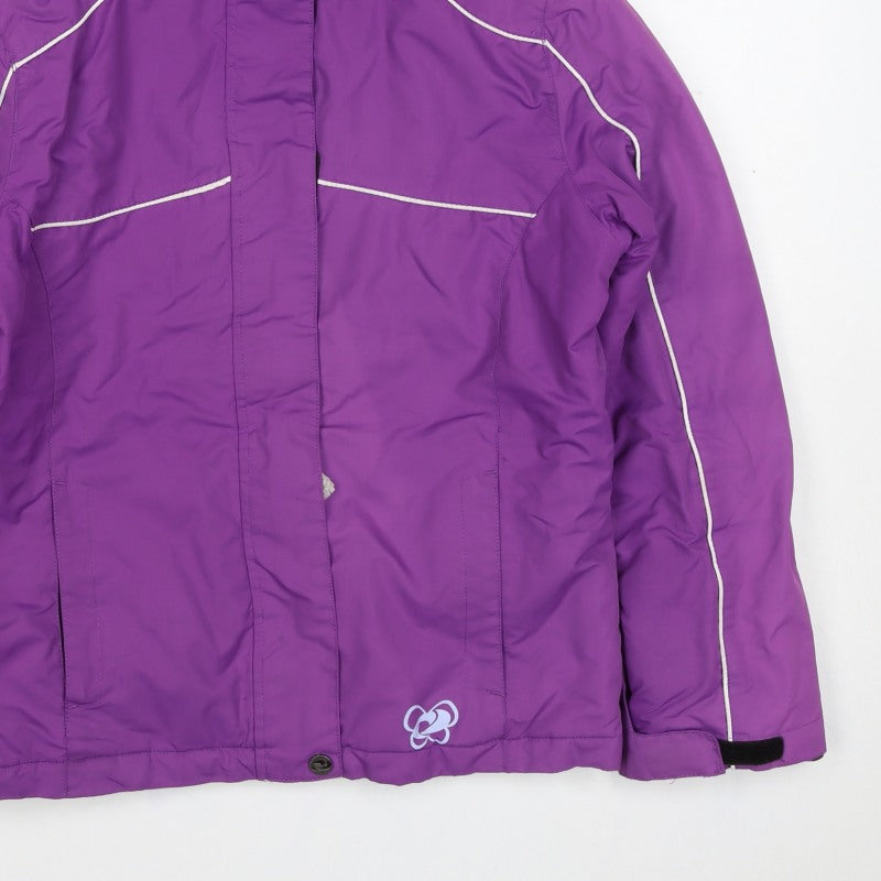 The Realm Girls Purple 11-12 Ski Jacket Hooded Insulated Reflective