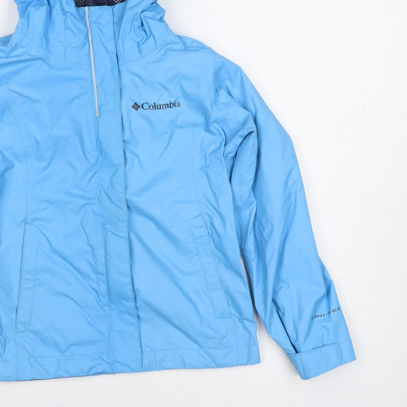 Columbia Boys Blue 7-8 Years Omni-Tech Hooded Waterproof Windbreaker Jacket