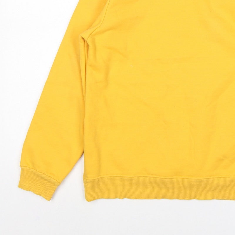 Champion Unisex Adults Yellow L Pullover Sweatshirt Logo Crew Neck