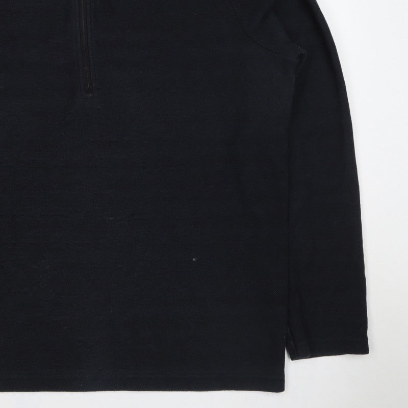 Our Planet Men’s Black M 1/2 Zip Fleece Sweatshirt High Neck
