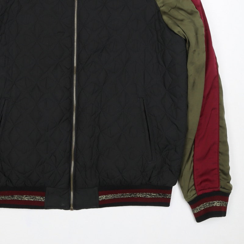 Zara Basic Women’s Multicoloured M Quilted Tiger Embroidered Bomber Jacket