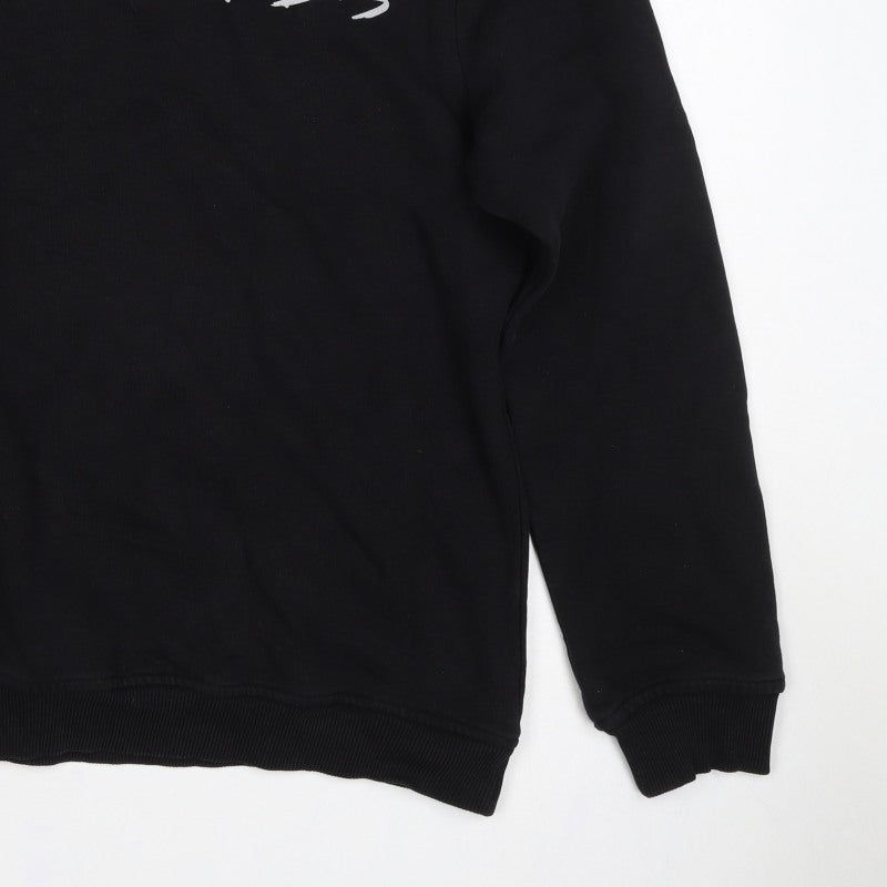 Friends The TV Series Women's Black M Logo Crew Neck Pullover Sweatshirt