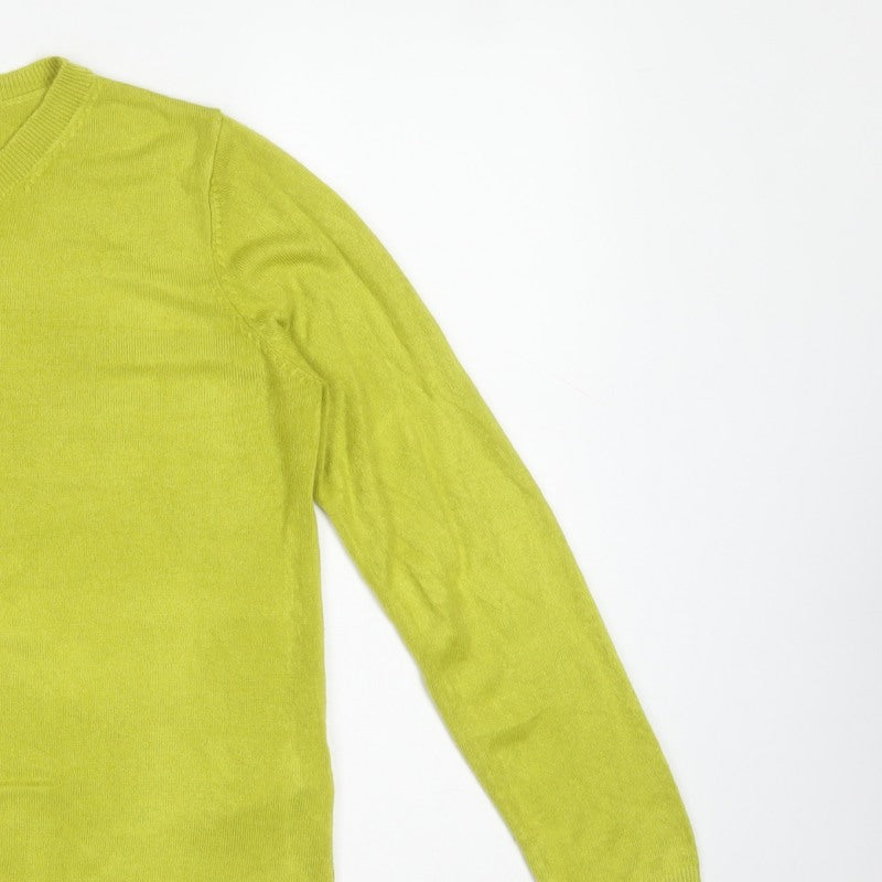 Marks and Spencer Women Yellow Size 14 Crew Neck Knit Jumper