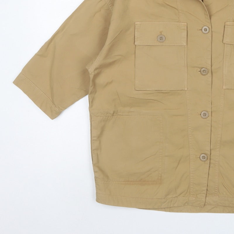 Gap 1969 Women’s Beige S Military Utility Cotton Jacket 3/4 Sleeve