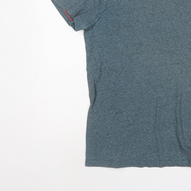 Superdry Men’s Blue 2XL Orange Label Logo Crew Neck T-Shirt