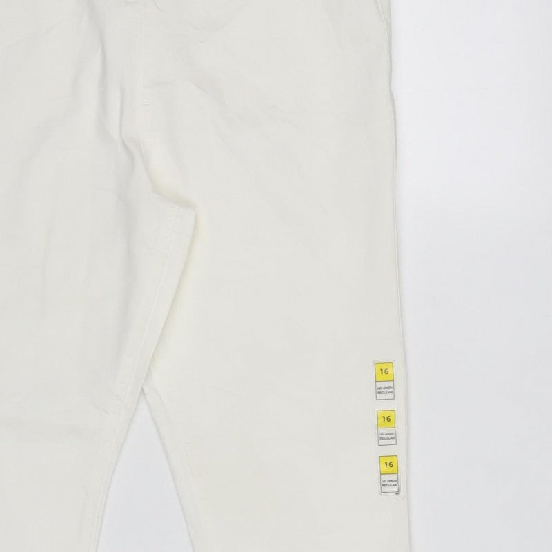 M&S Women’s Ivory Jeggings Size 16 Regular Stretch Slim Jeans