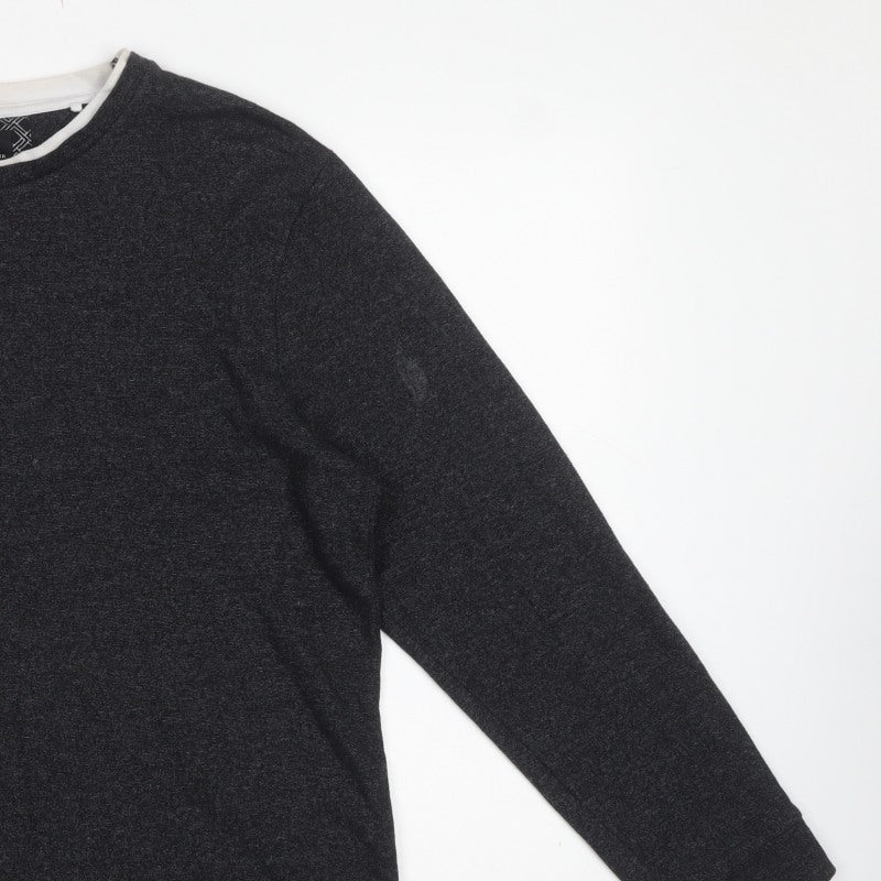 Denim & Flower Men’s Black XL Pullover Crew Neck Sweatshirt