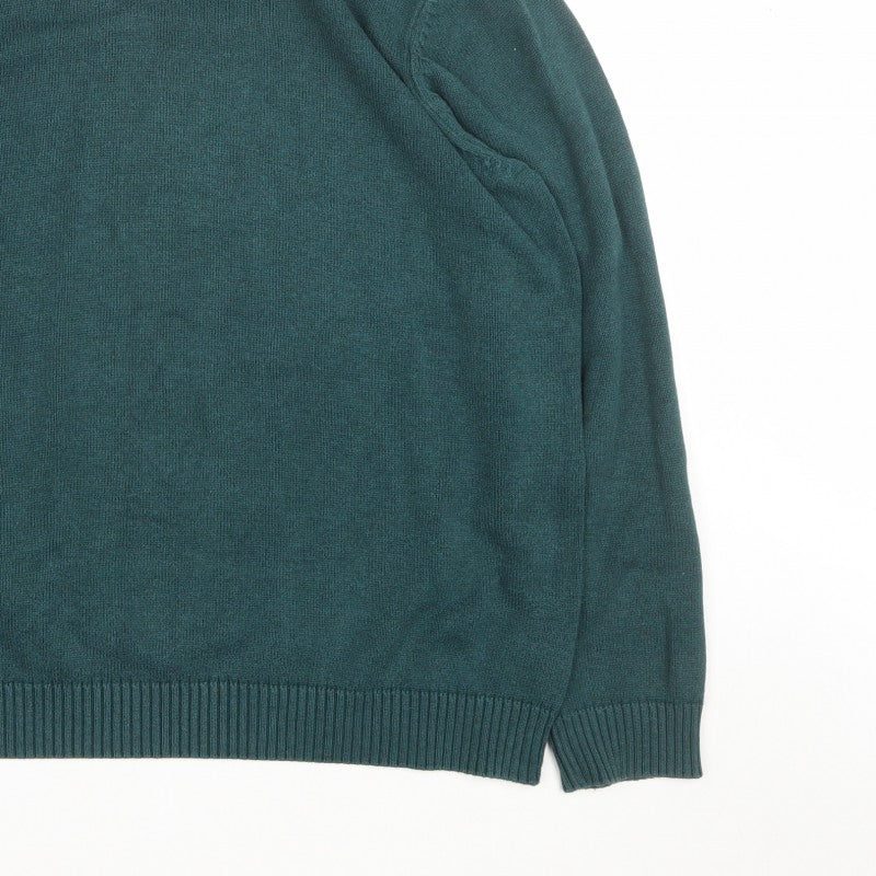 Maine New England Classics Men’s Green XL V-Neck Knit Pullover Jumper