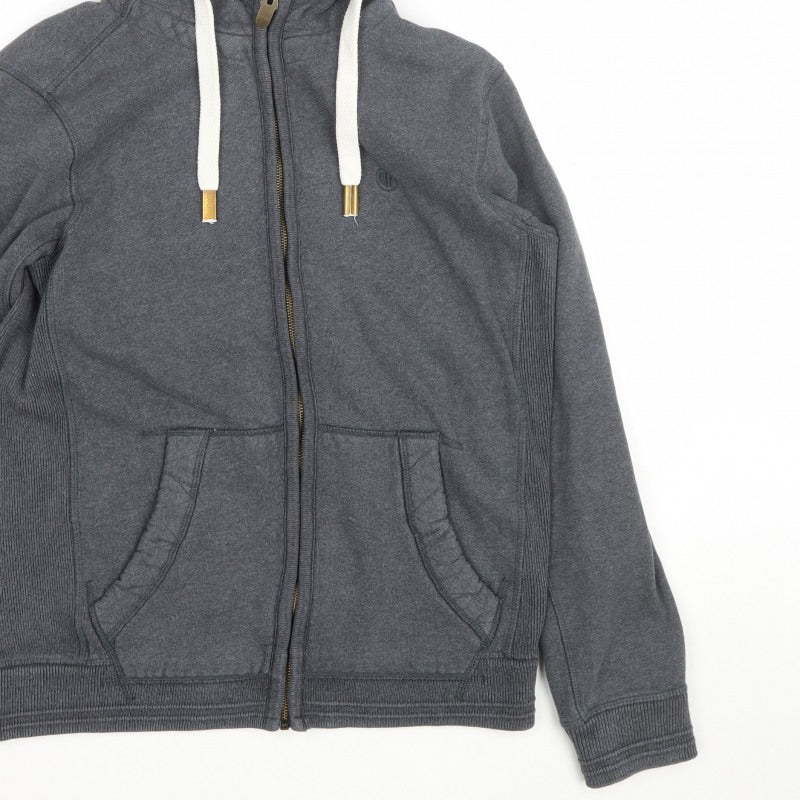 Fat Face Men’s Grey Small Pembroke Full Zip Hooded Fleece Jacket