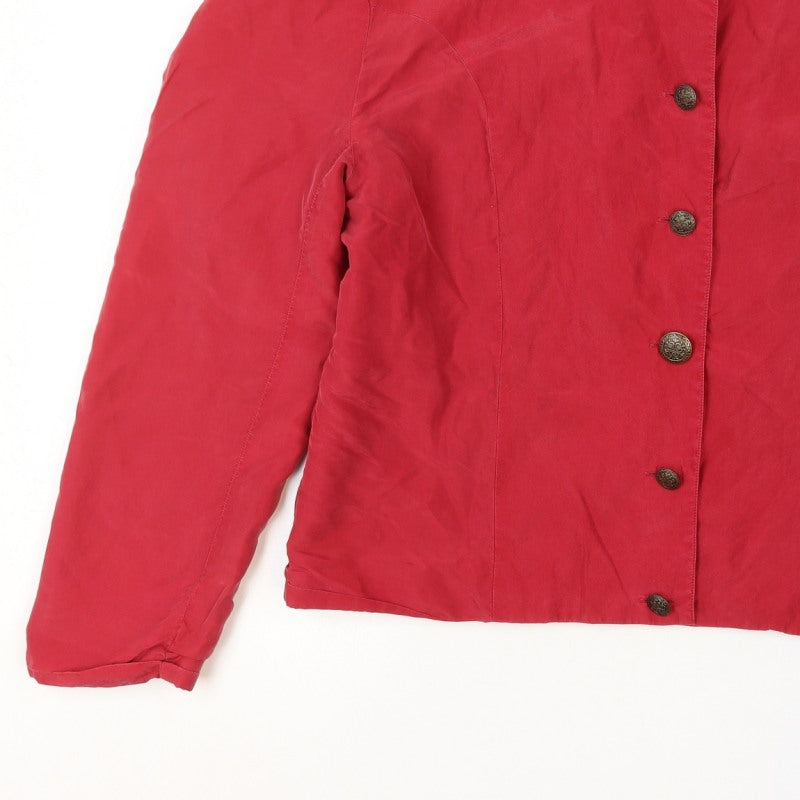 Art of Silk Women Red L 100% Silk 6 Button Suit Jacket