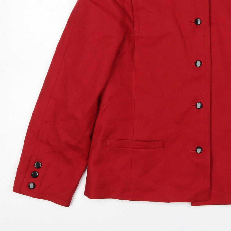 Windsmoor Women's Red Size 12 Wool Blend Tailored Suit Jacket