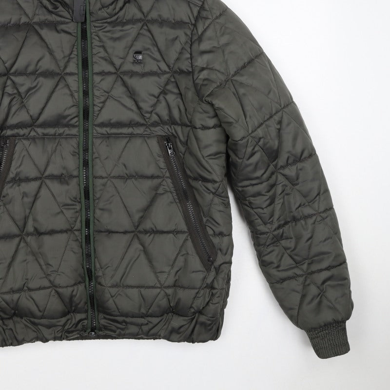 G-Star RAW Men's Green M Quilted Hooded Puffer Jacket