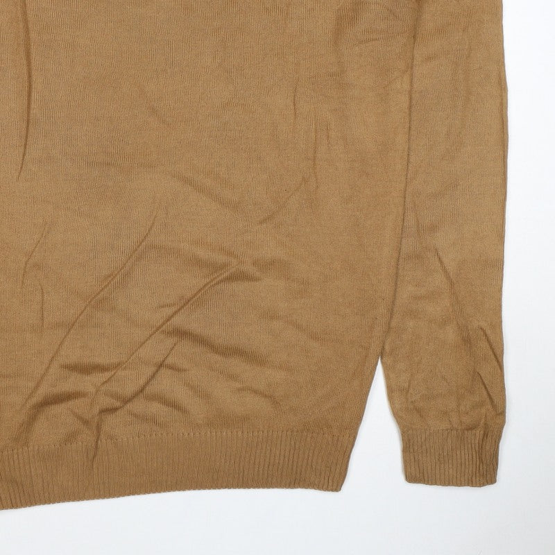 Soulstar Unisex Adults Brown XL Roll Neck Knit Pullover Jumper