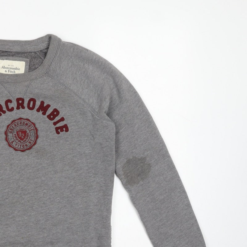 Abercrombie & Fitch Women’s Grey M Logo Crew Neck Sweatshirt