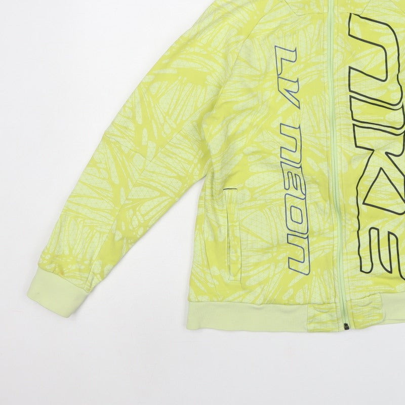 Nike Boys Yellow Full Zip Hooded Fleece Hoodie 12-13 Years Logo