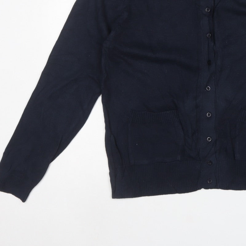 Brakeburn Women’s Navy Blue Size 14 Button Pocket Knit Cardigan