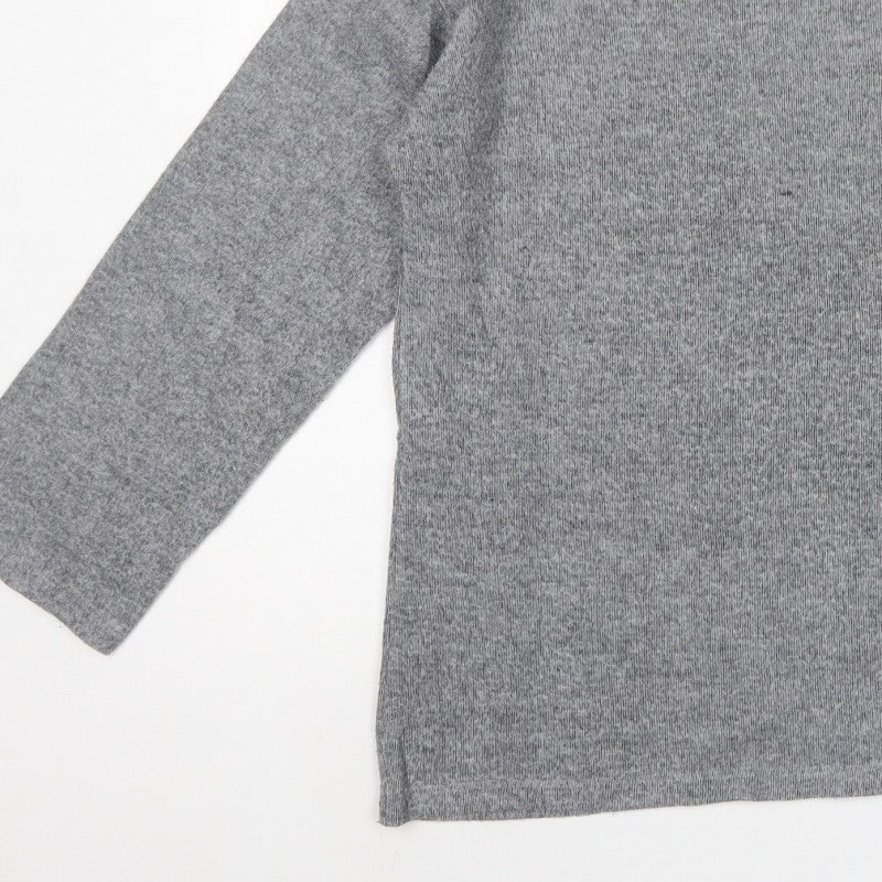 Zara Trafaluc Women Grey M Crew Neck Knit Pullover Jumper