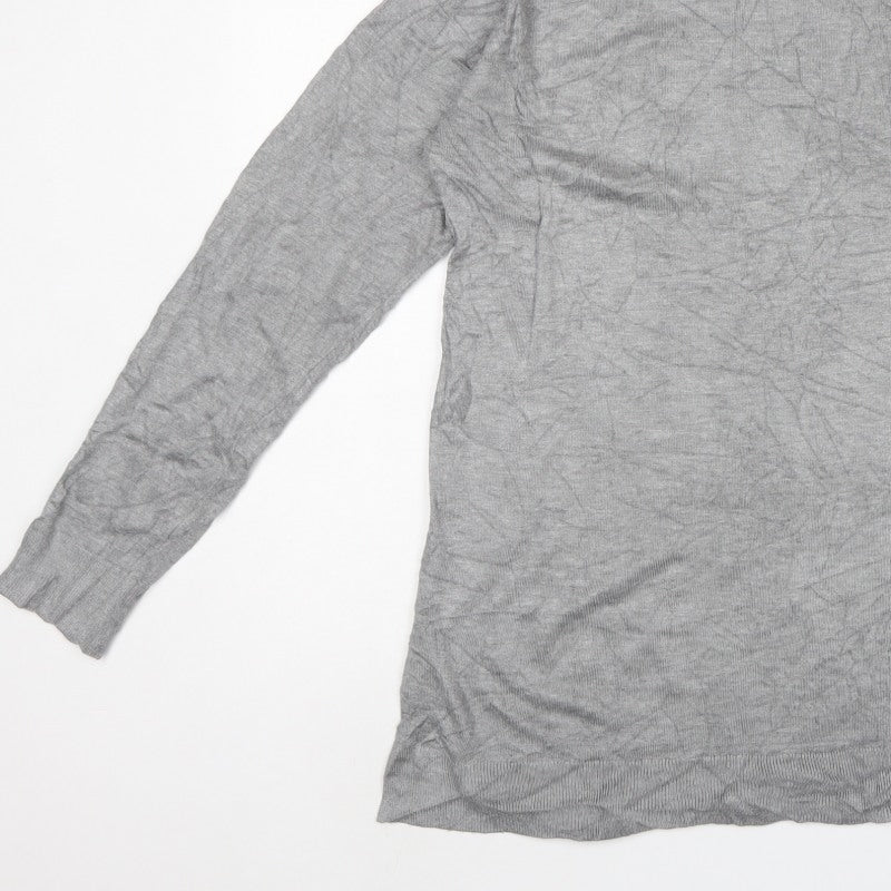 b.young Women’s Grey High Neck Knit Pullover Jumper Size L