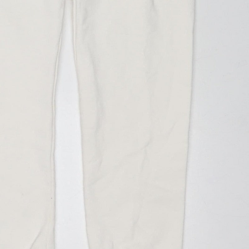 The North Face Girls White L Jogger Sweatpants Zip Pockets