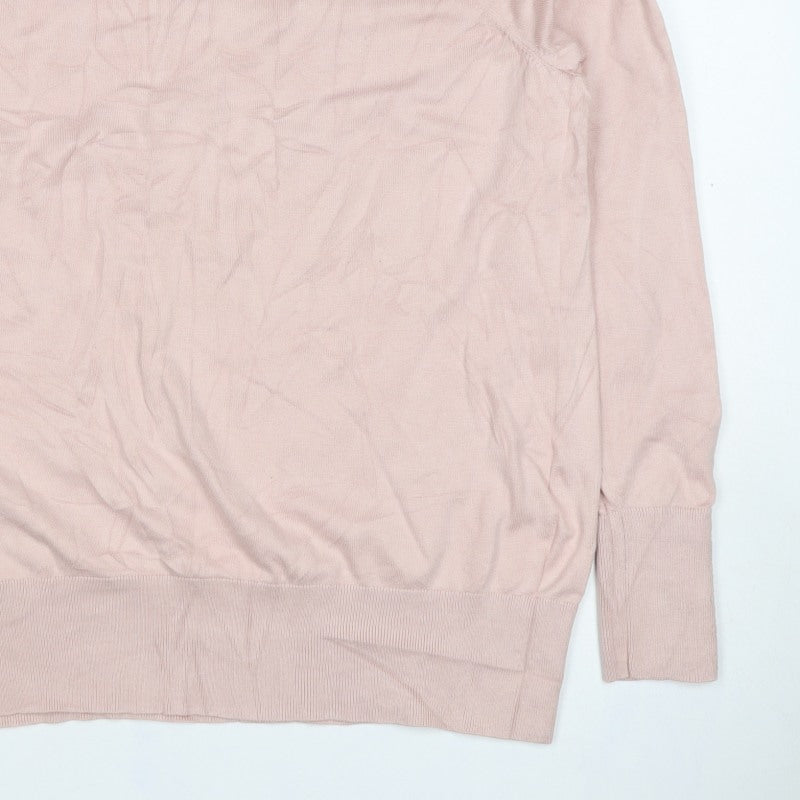 Boden Women Pink XL Cotton Blend Crew Neck Pullover Jumper