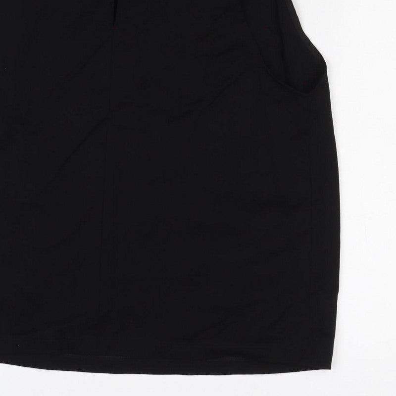 Autograph Women Black UK 10 Basic High Neck Sleeveless Stretch Bodysuit