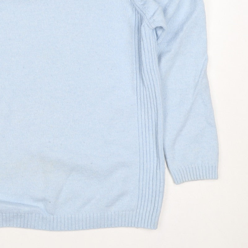 Isle Essentials Women’s Blue Size 14 Round Neck Knit Jumper