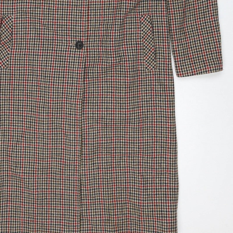 Primark Women’s Multicoloured Check Tweed Overcoat UK 14 Long