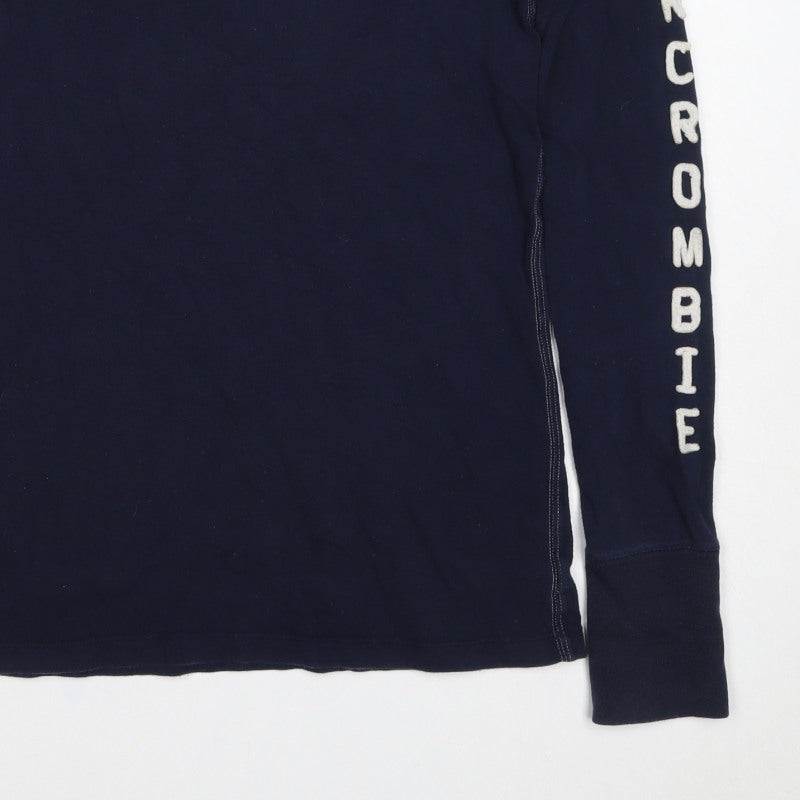 Abercrombie & Fitch Women Blue L Basic Long Sleeve T-Shirt