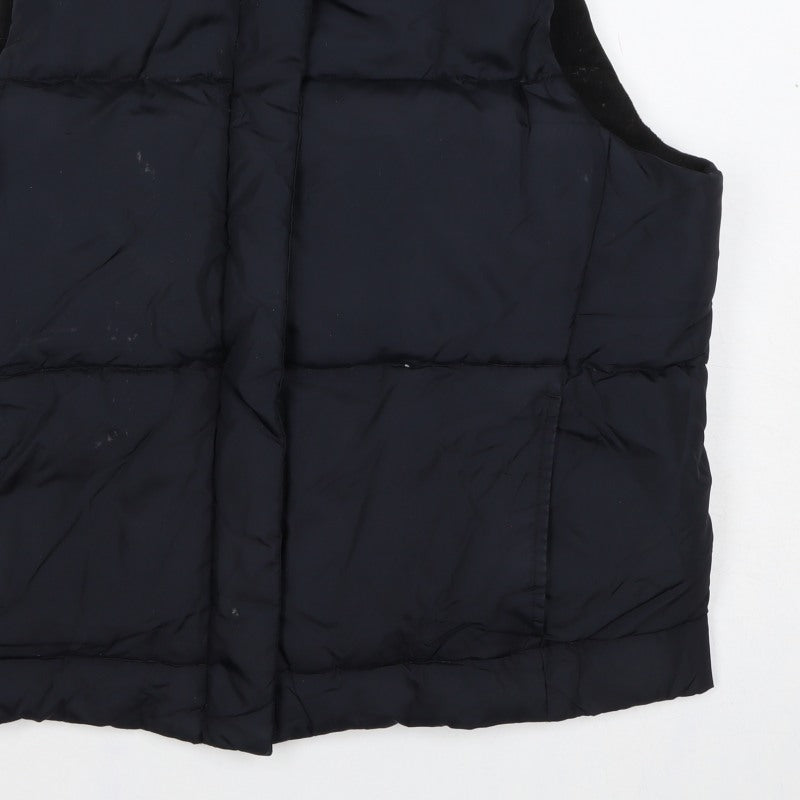 Gap Women Black S Petite Padded Puffer Gilet Bodywarmer Waistcoat