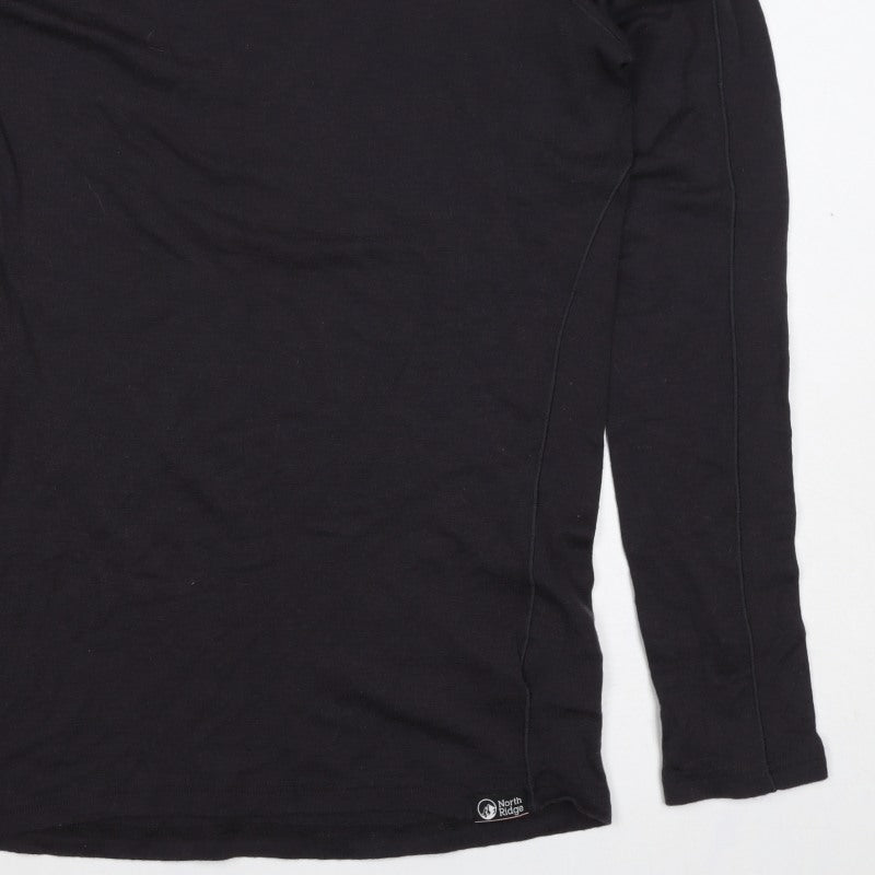 North Ridge Women Black XL Basic Merino Thermal Long Sleeve T-Shirt