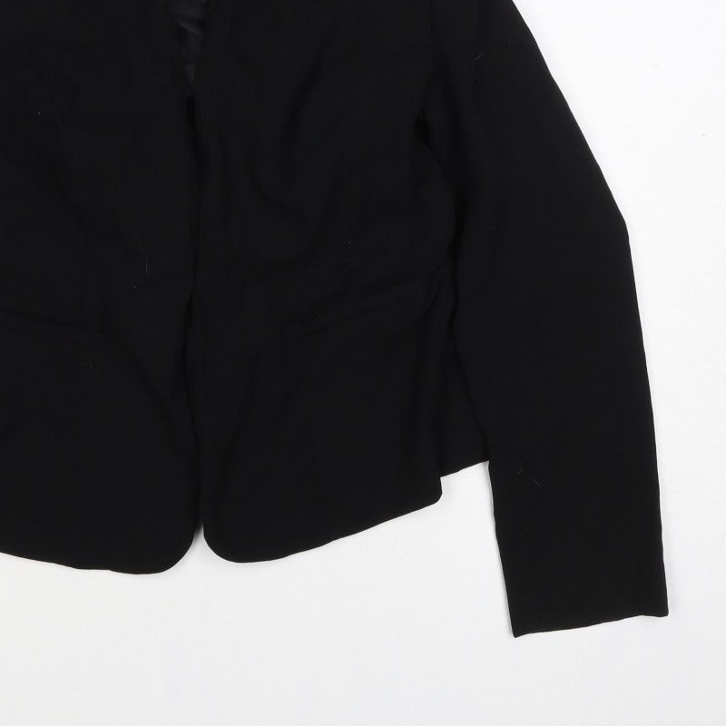 New Look Women Black Size 12 Shawl Lapel Tailored Blazer