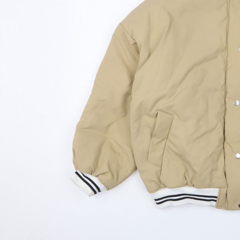 Missguided Women’s Beige UK 6 Padded Varsity Bomber Jacket
