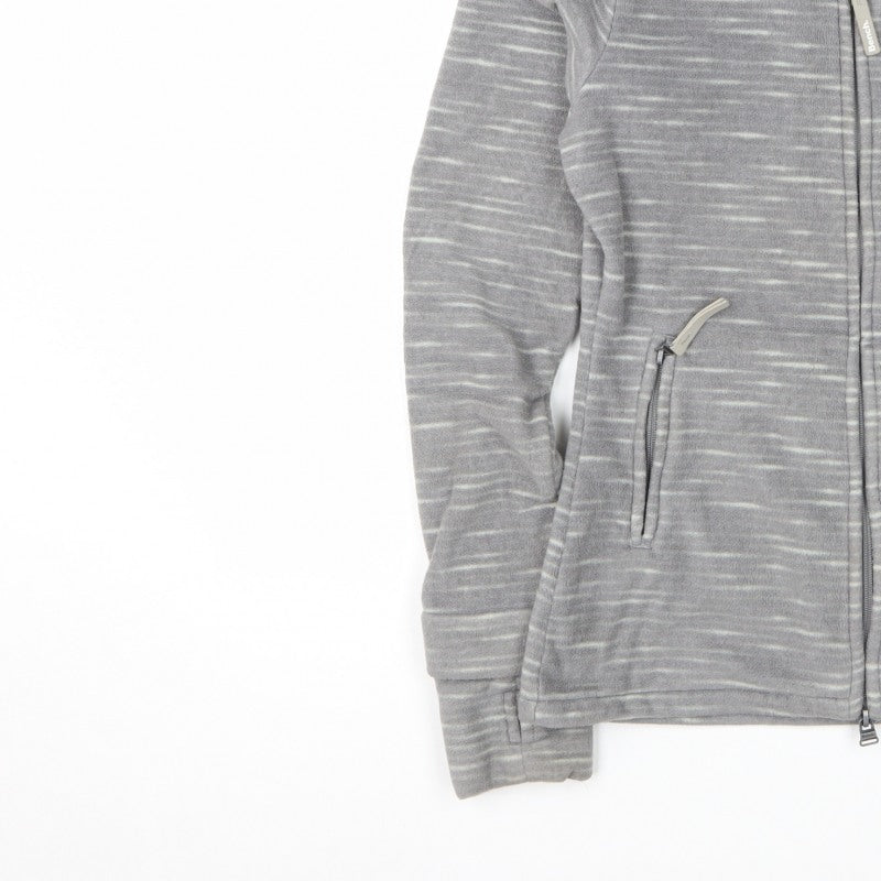 Bench Women’s Grey Fleece Hooded Full Zip Jacket UK 8