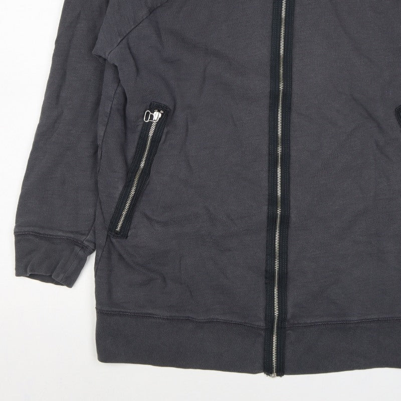 Gap Women’s Black L Full Zip Hooded Sweatshirt Zip Pockets