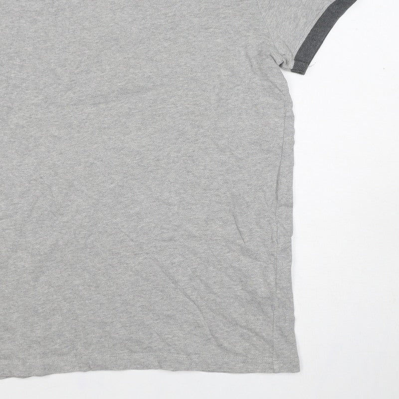 Superdry Unisex Adults Grey M Ringer Cotton Logo T-Shirt