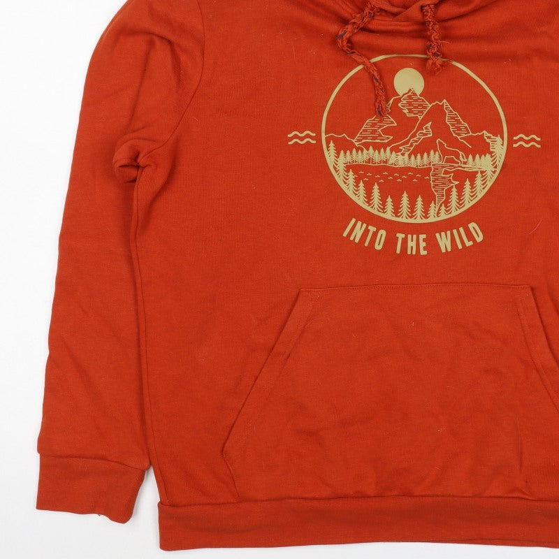 Mountain Warehouse Men's Red M Pullover Hoodie Graphic Print Outdoor
