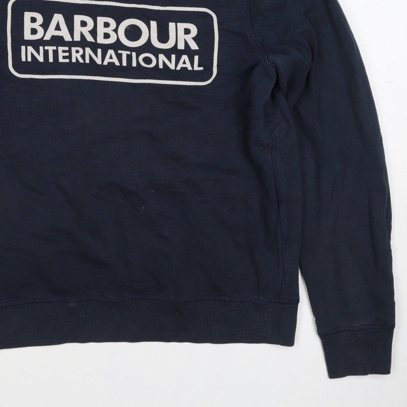 Barbour International Men’s Blue M Crew Neck Logo Graphic Sweatshirt