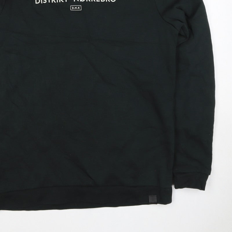 Distrikt Nørrebro Men’s Black L Graphic Logo Crew Neck Sweatshirt