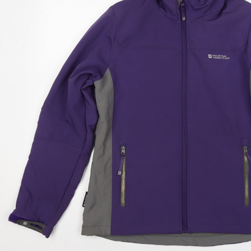 Mountain Warehouse Women’s Purple Grey Ski Jacket Size 14 Hooded