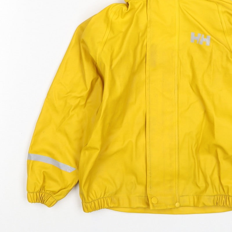 Helly Hansen Unisex Kids Yellow 5 Years Hooded Waterproof Rain Jacket