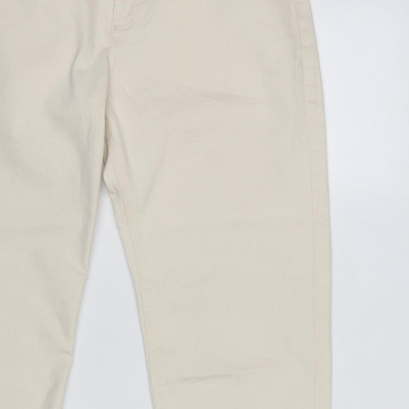 M&S Mens Beige W32 L33 Tapered Stretch Cotton Blend Jeans